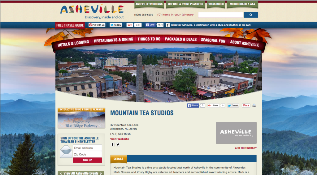 Explore Asheville Mountain TEA Studios
